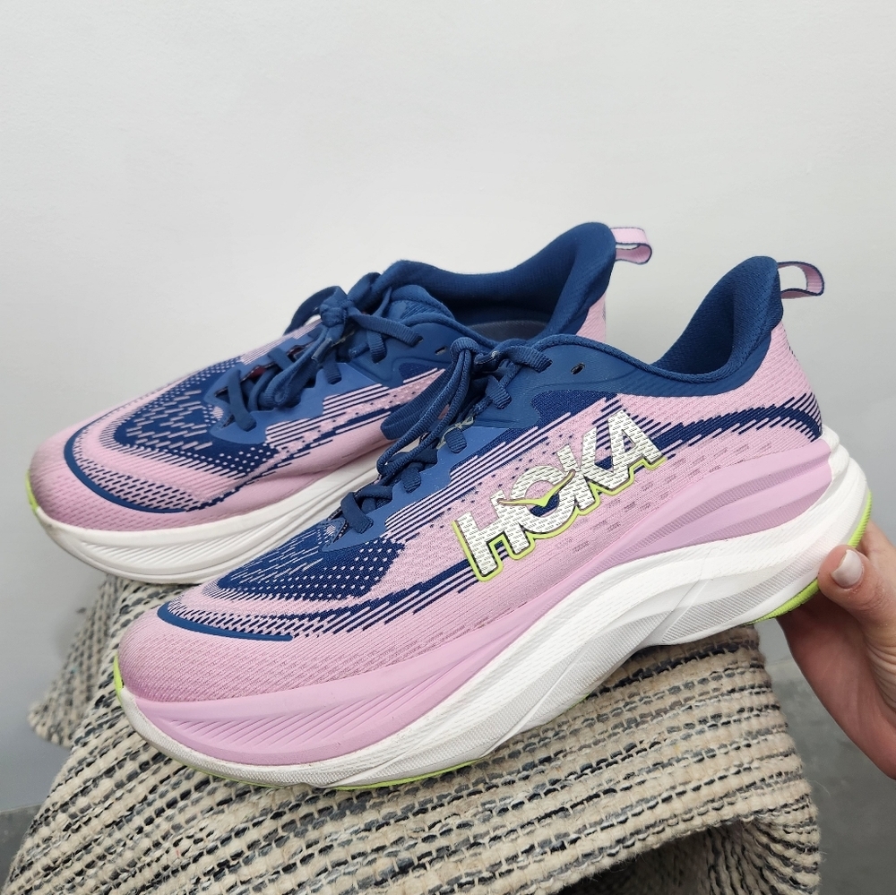 Hoka One One Pink and Navy Women's Running Shoes